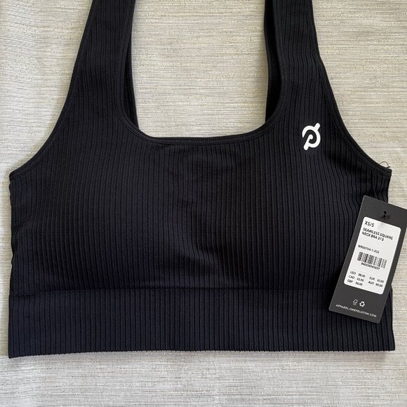 NWT, Peloton, Apparel, Seamless Square Neck Bra, Black XS/S - Picture 3 of 4